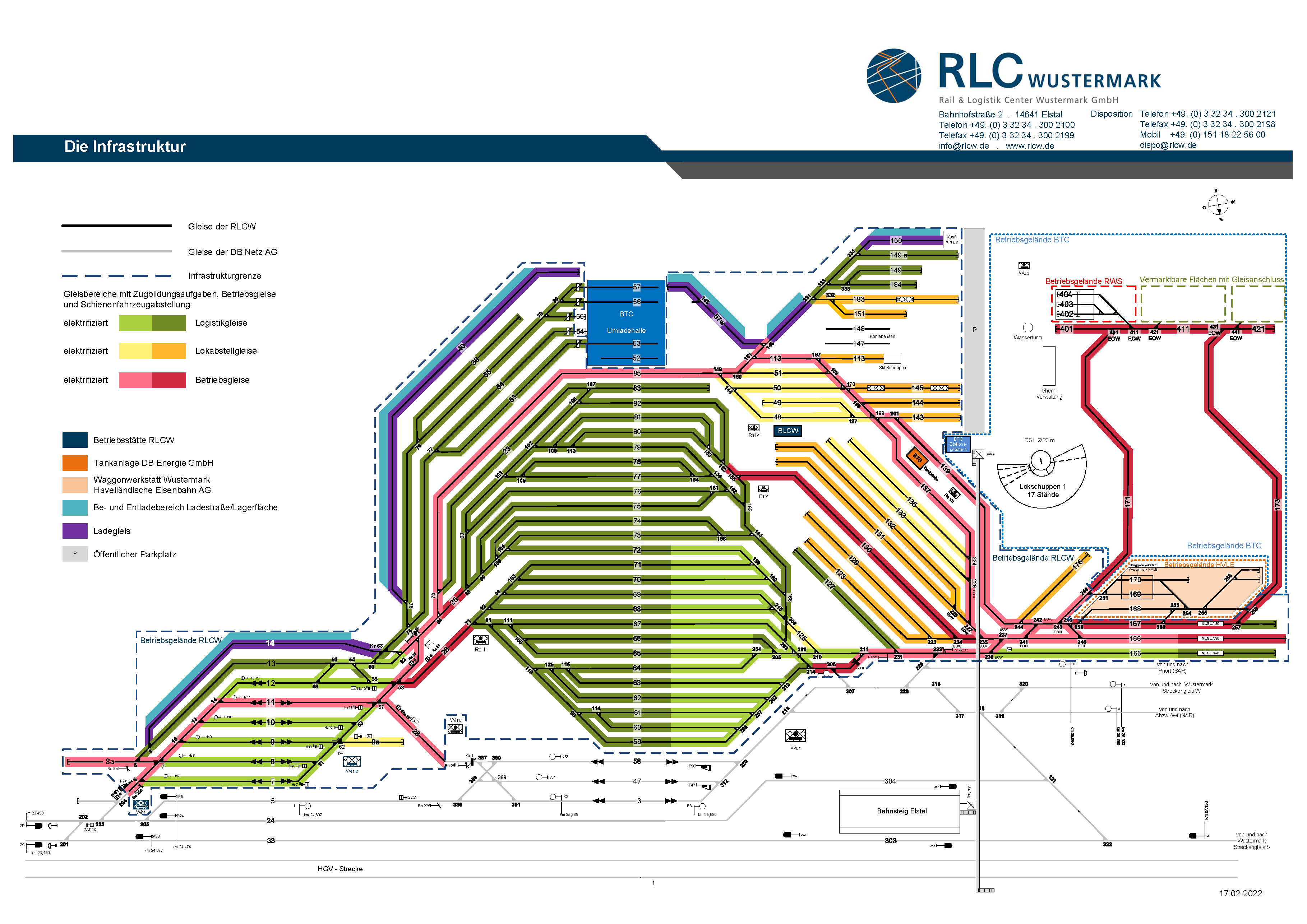 Gleisplan RLC Wustermark